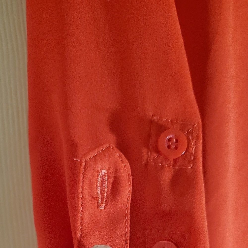 New York & Company button long sleeve blouse - Picture 8 of 8